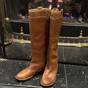 Frye Paige Brown Leather Over the Knee Boots